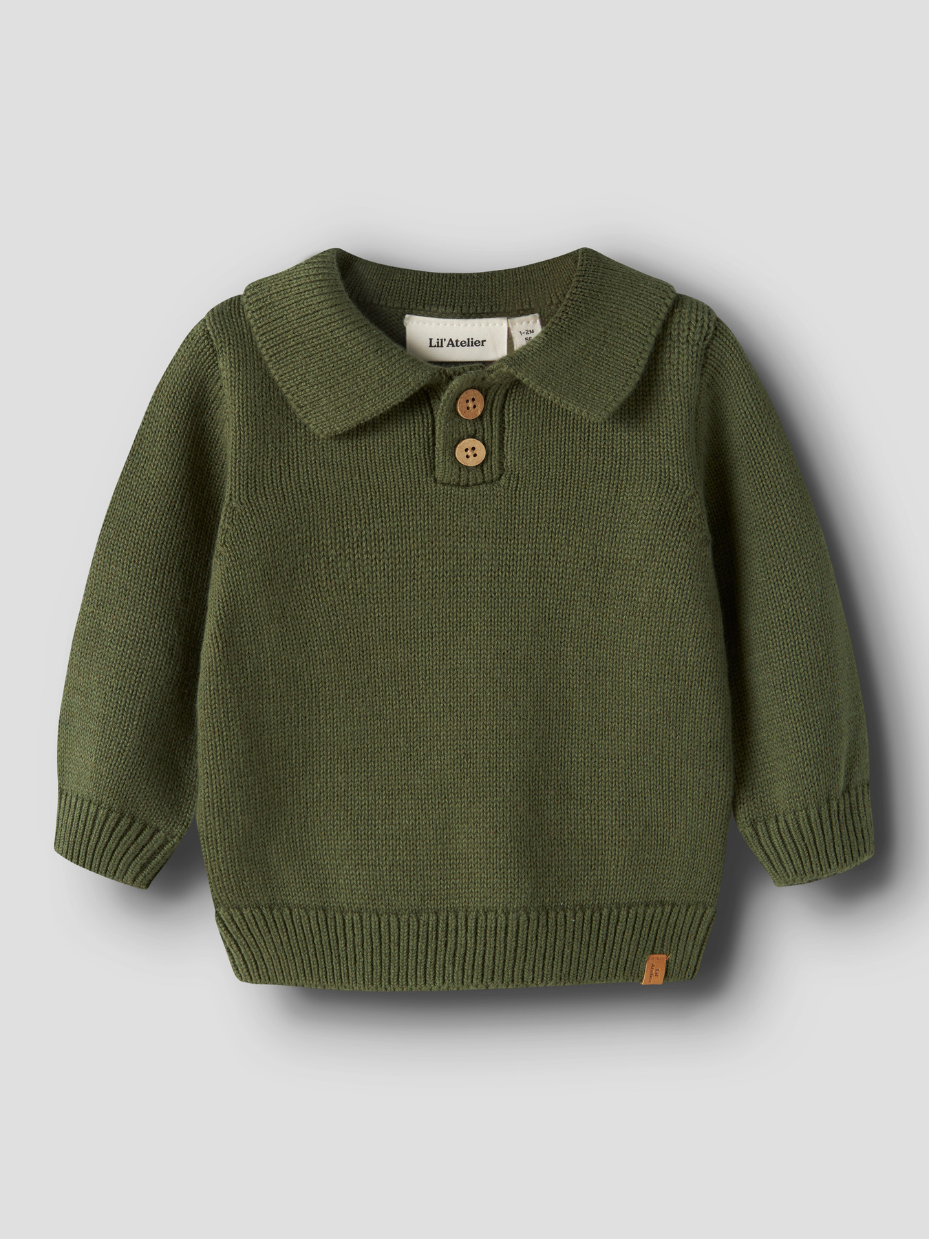 NBMOLO LS KNIT POLO LIL Cypress - 2
