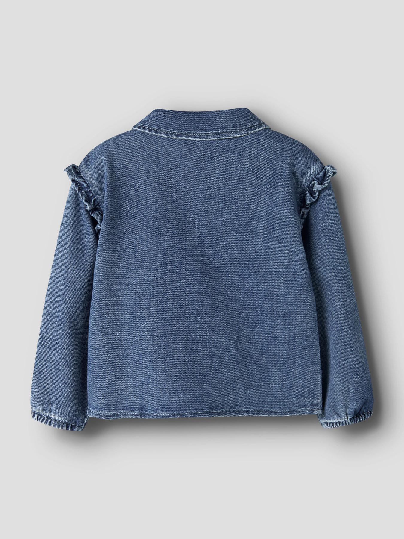 NMFOBELLO LS LOOSE OVERSHIRT 1144-SE LIL Dark Blue Denim - 3