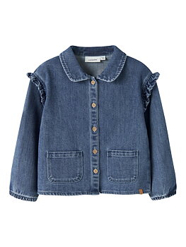 NMFOBELLO LS LOOSE OVERSHIRT 1144-SE LIL Dark Blue Denim