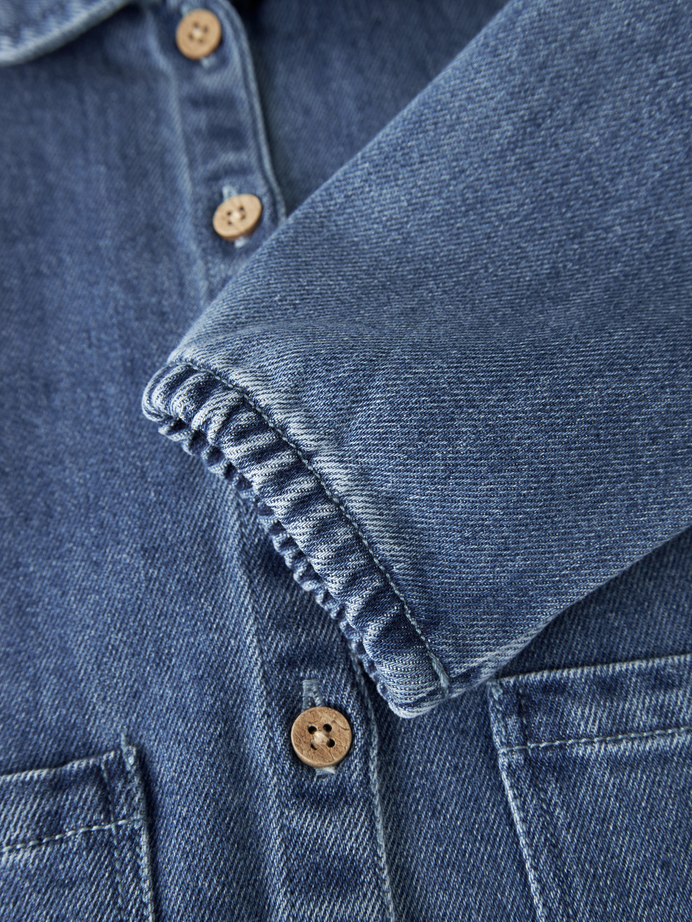 NMFOBELLO LS LOOSE OVERSHIRT 1144-SE LIL Dark Blue Denim - 4