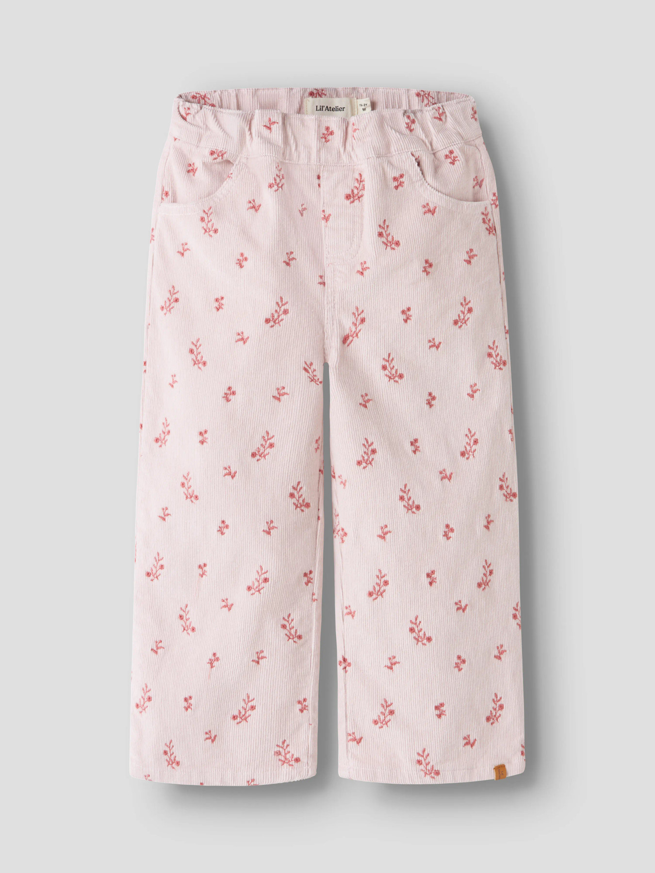 NMFNELLY CORD WIDE PANT 1145-HC LIL Hushed Violet FLOWER EMB - 2