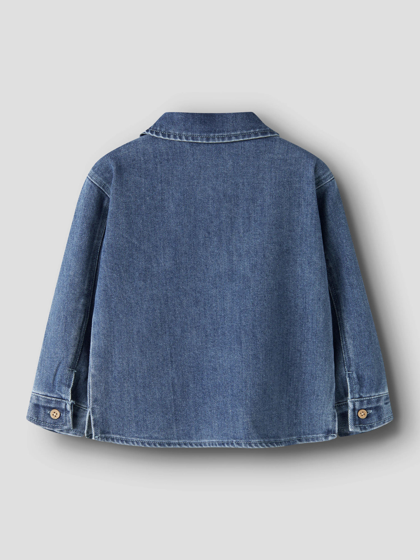 NMMOBELLO LS LOOSE OVERSHIRT 1144-SE LIL Dark Blue Denim - 3