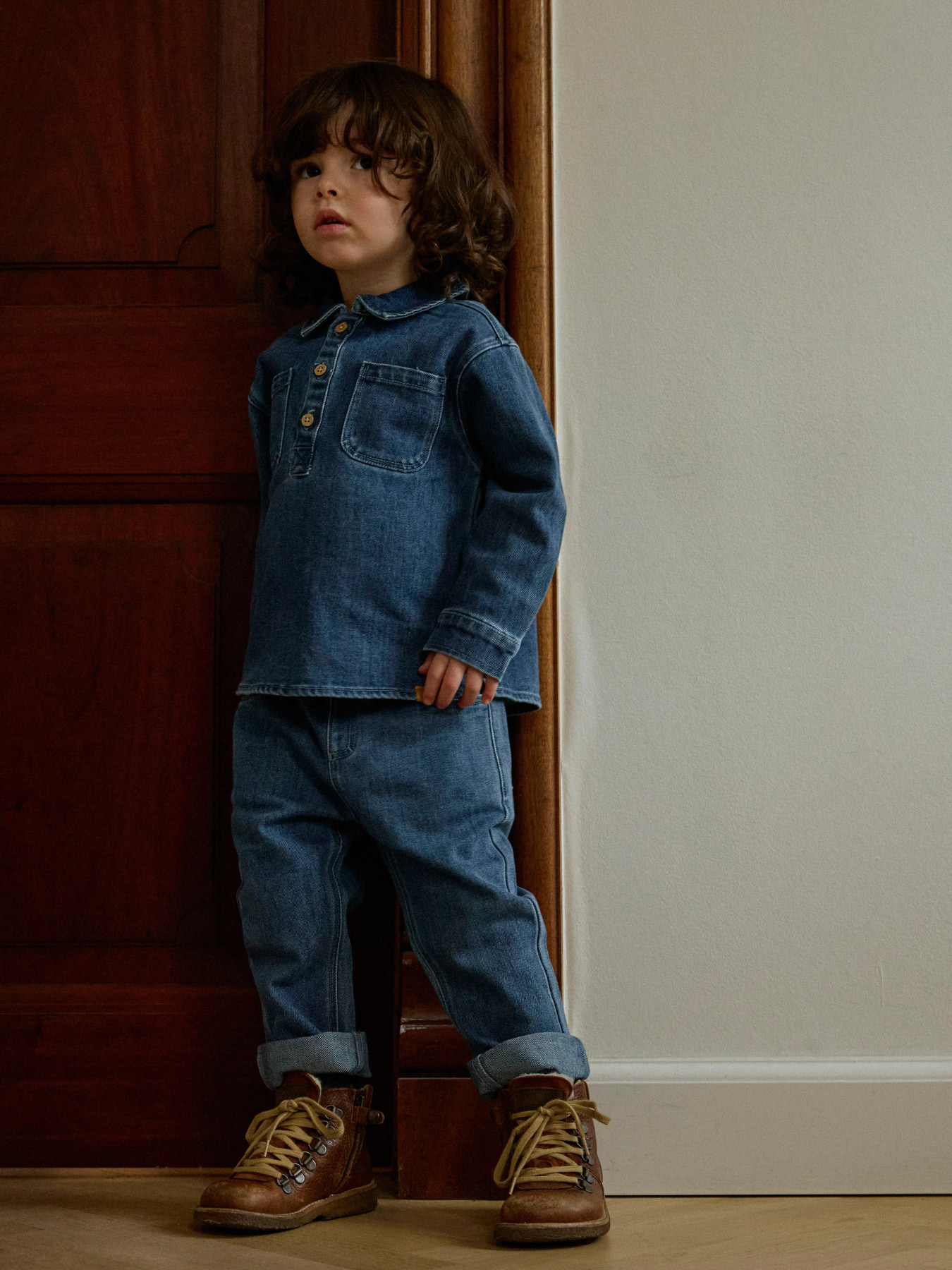 NMMOBELLO LS LOOSE OVERSHIRT 1144-SE LIL Dark Blue Denim - 6