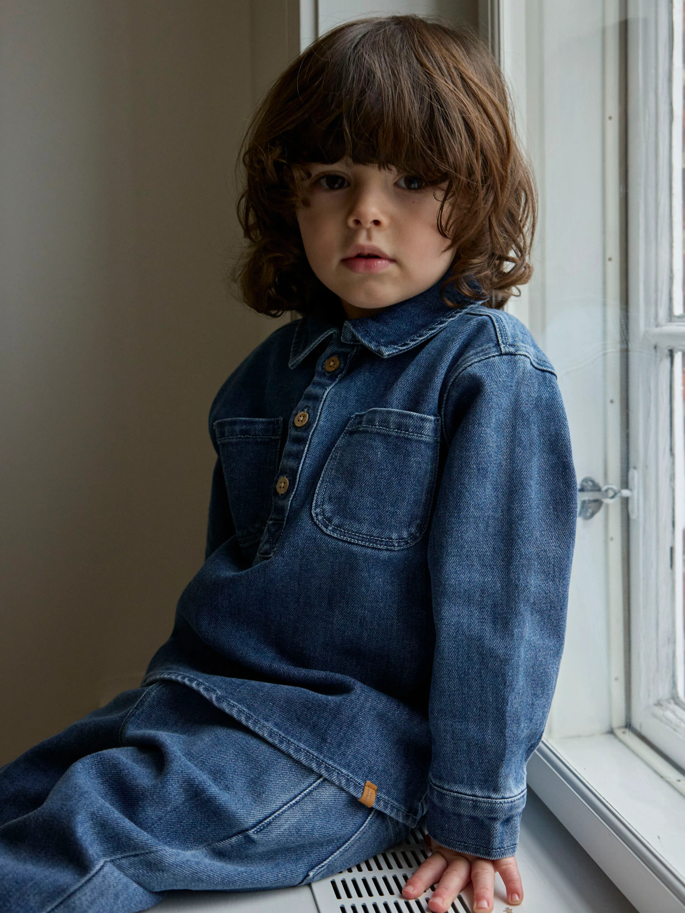 NMMOBELLO LS LOOSE OVERSHIRT 1144-SE LIL Dark Blue Denim - 5