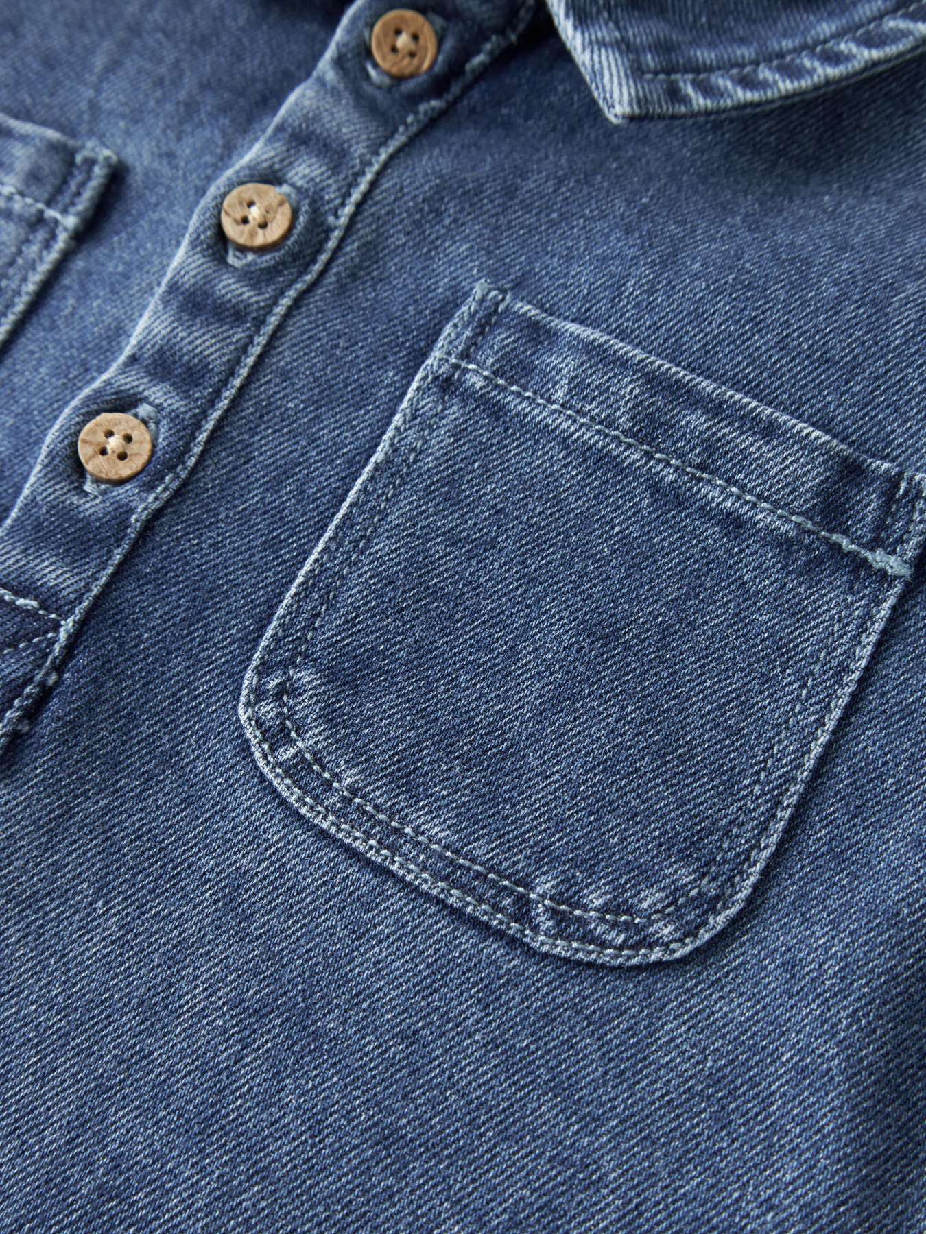 NMMOBELLO LS LOOSE OVERSHIRT 1144-SE LIL Dark Blue Denim - 4