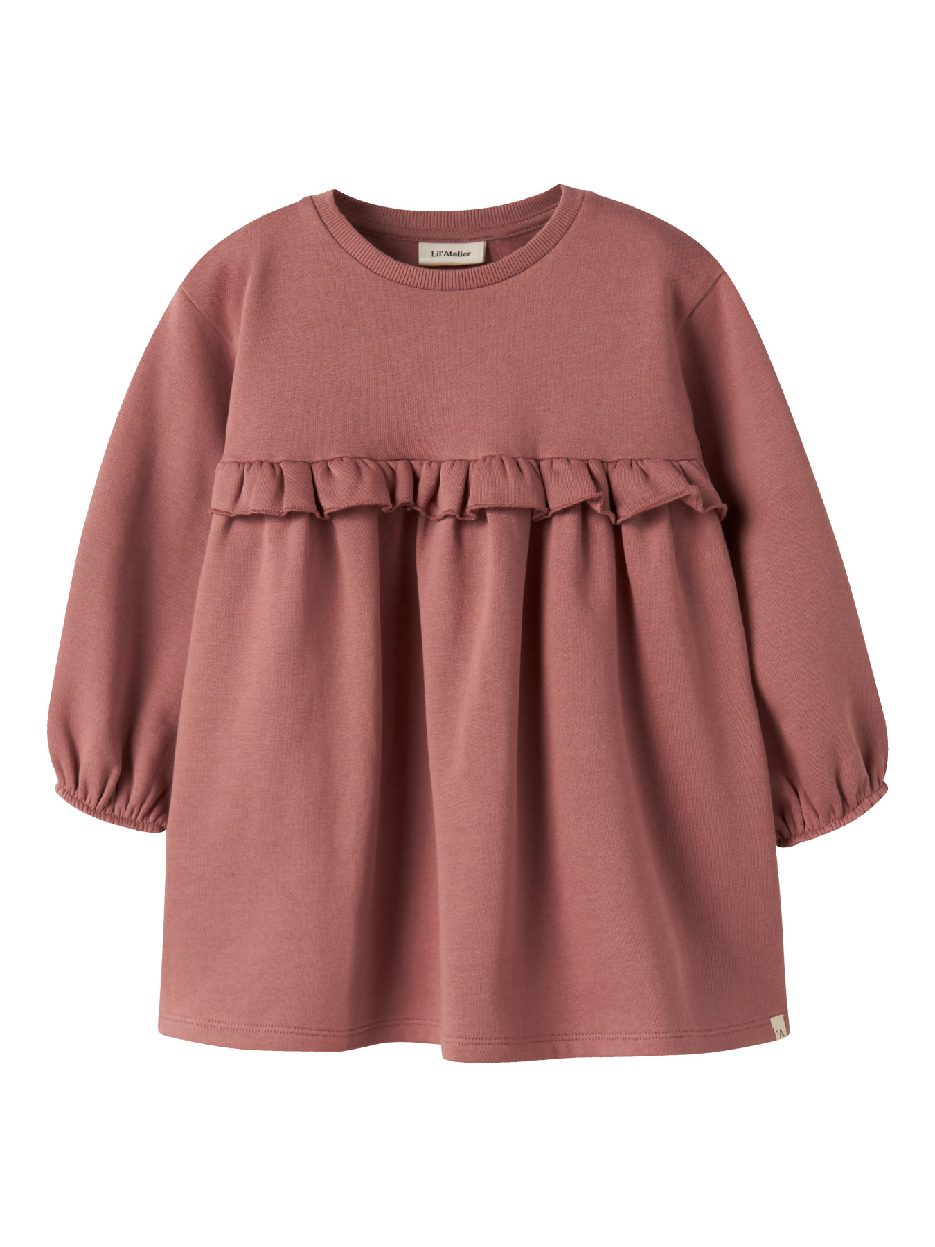 NMFKILANO LS LOOSE SWEAT DRESS BRU LIL Withered Rose