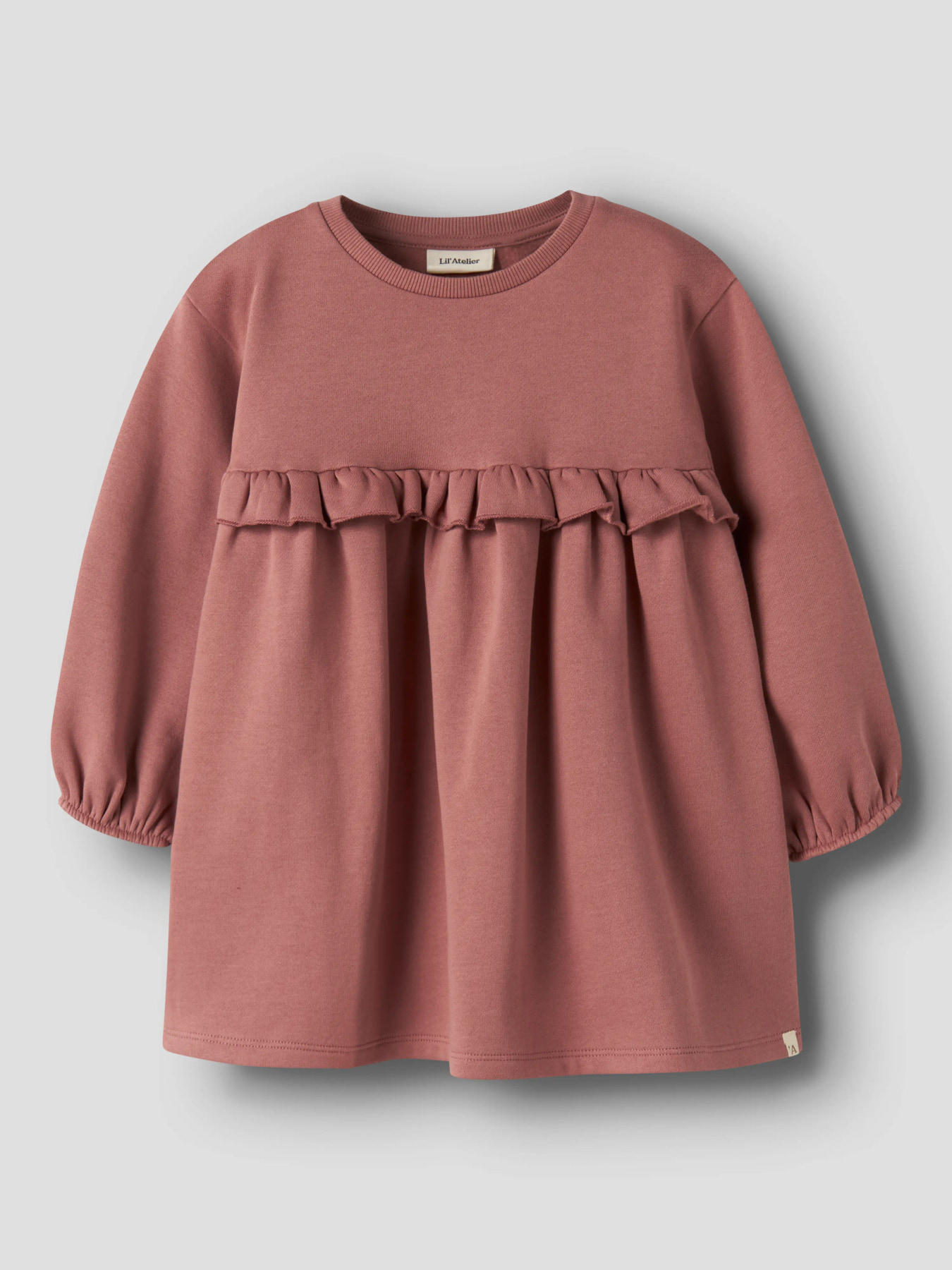 NMFKILANO LS LOOSE SWEAT DRESS BRU LIL Withered Rose - 2