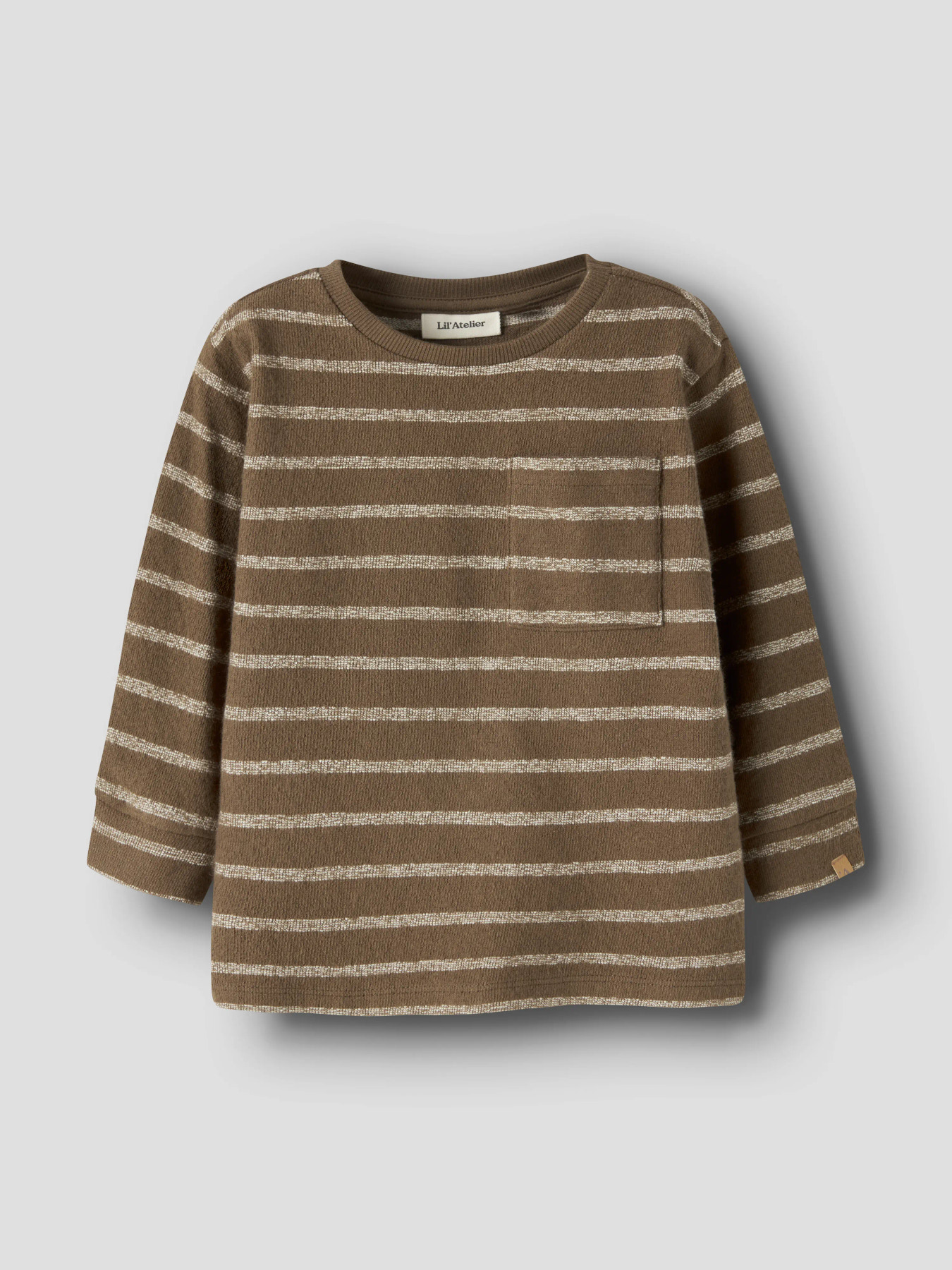 NMMOBY LS LOOSE TOP LIL Teak TURTLEDOVE - 2