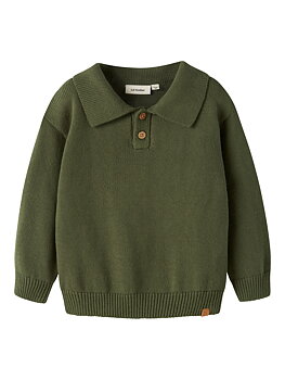 NMMOLO LS KNIT POLO LIL Cypress