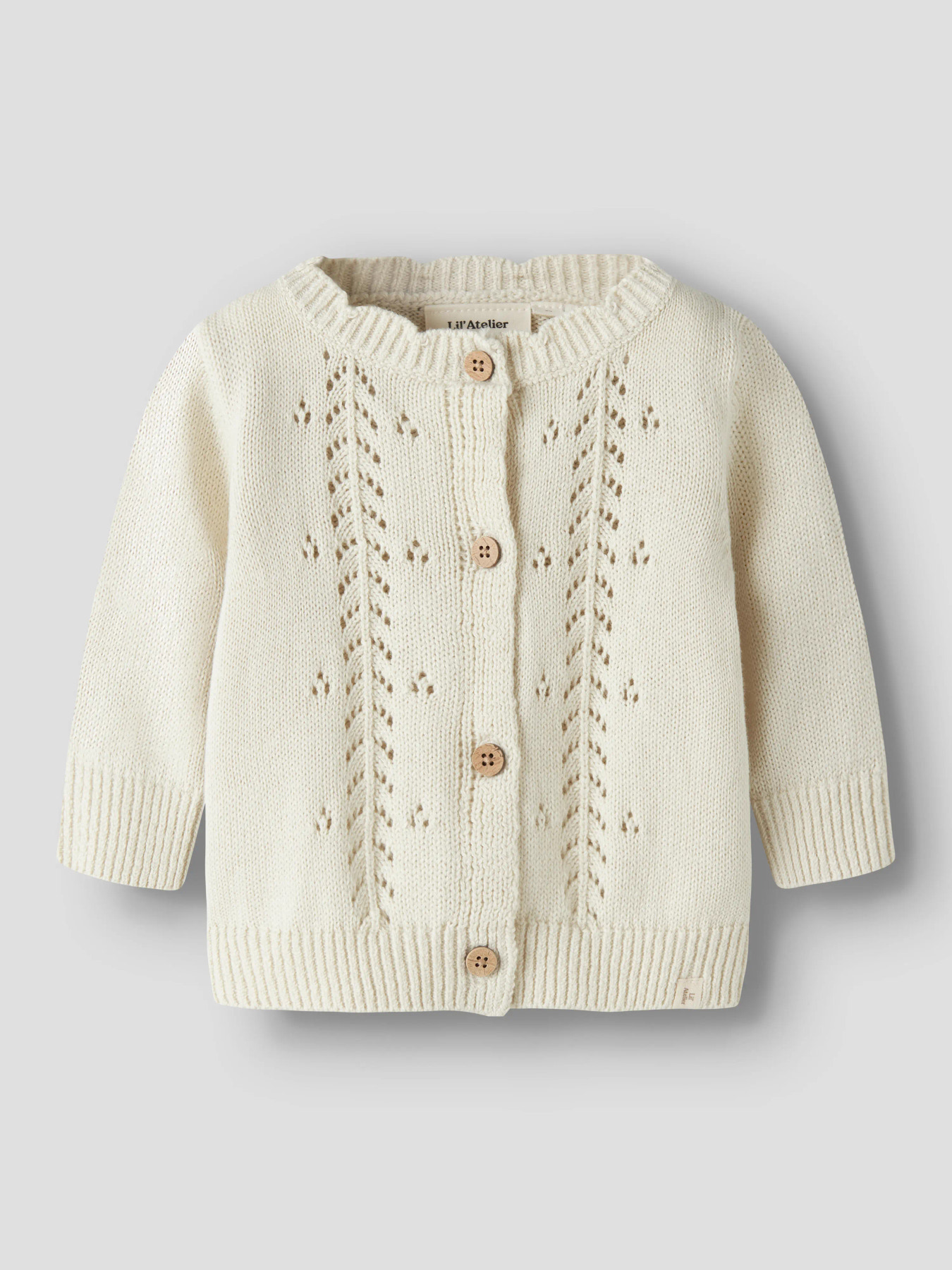 NBFOPLEA LS KNIT CARD LIL Turtledove - 2