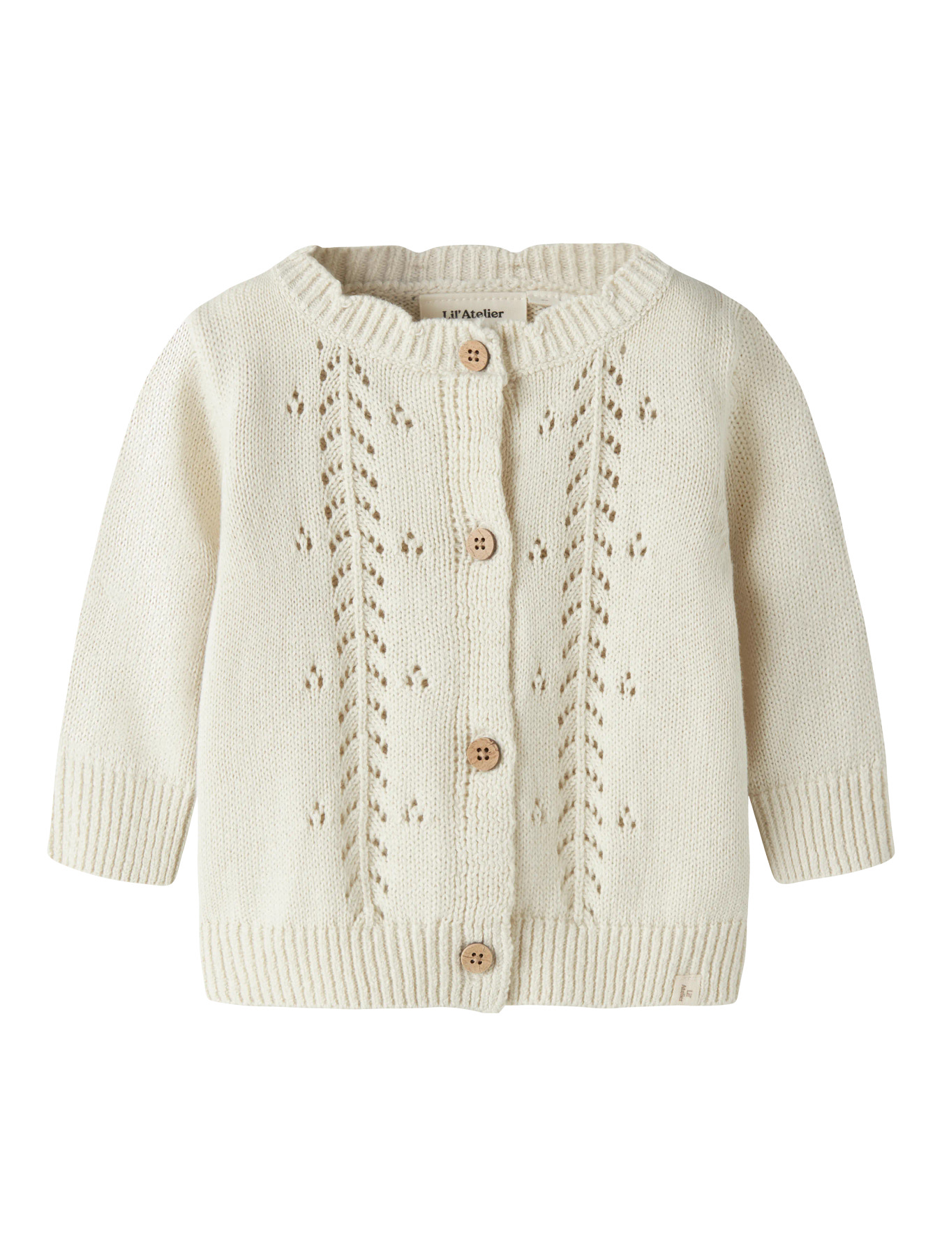 NBFOPLEA LS KNIT CARD LIL Turtledove