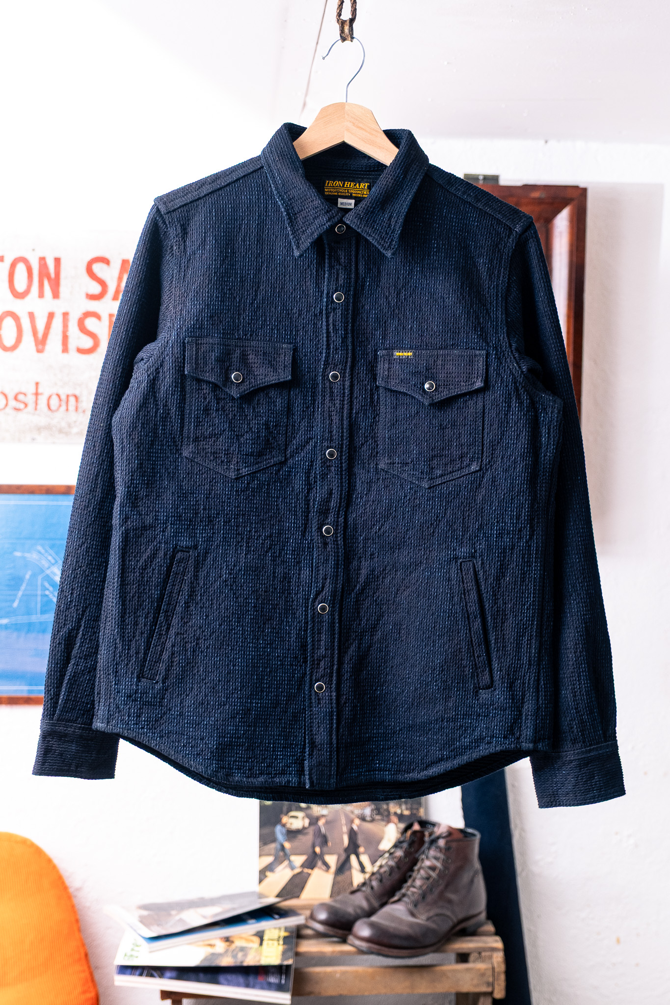 Iron Heart - IHSH-437-IND 13.5oz Dobby Cloth CPO Shirt Indigo