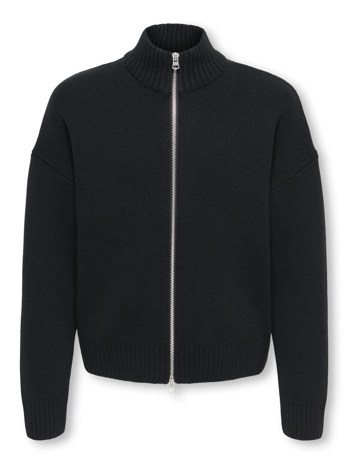 OSJBLAKE DS HIGH NECK CARDIGAN KNIT VD Black