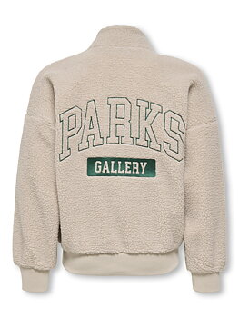 OSJPARKS LIFE OVZ LS ZIP SHERPA SWEAT Silver Lining EMBROIDERY PINENEEDLE