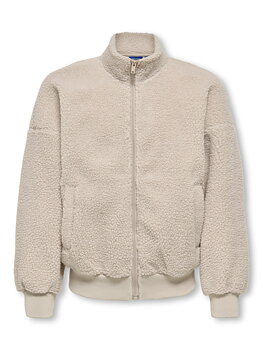 OSJPARKS LIFE OVZ LS ZIP SHERPA SWEAT Silver Lining EMBROIDERY PINENEEDLE