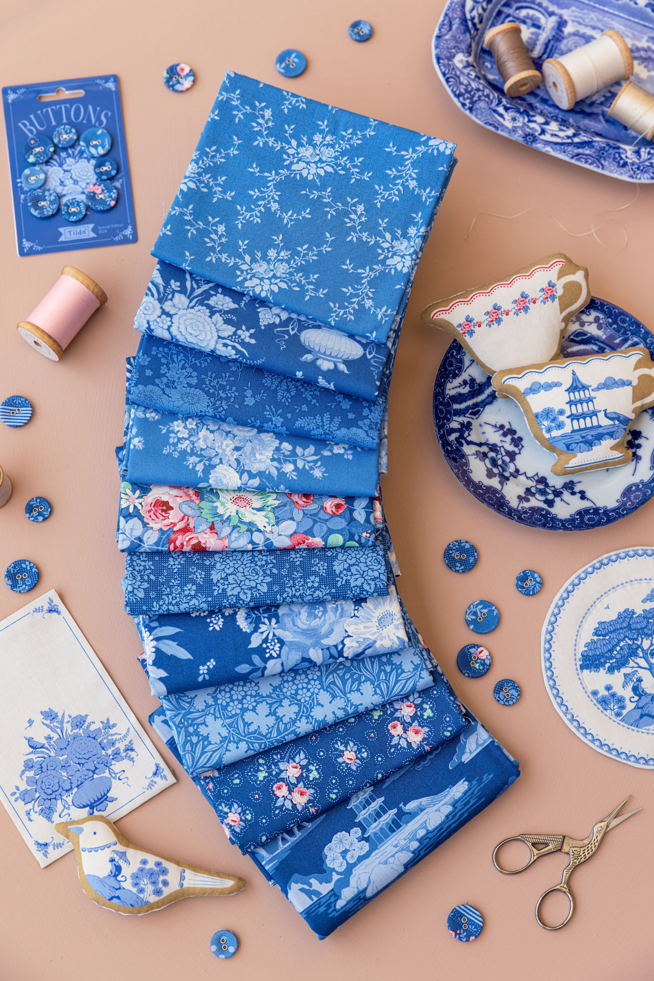Tilda  Fat Quarter Something Blue Dark - 3