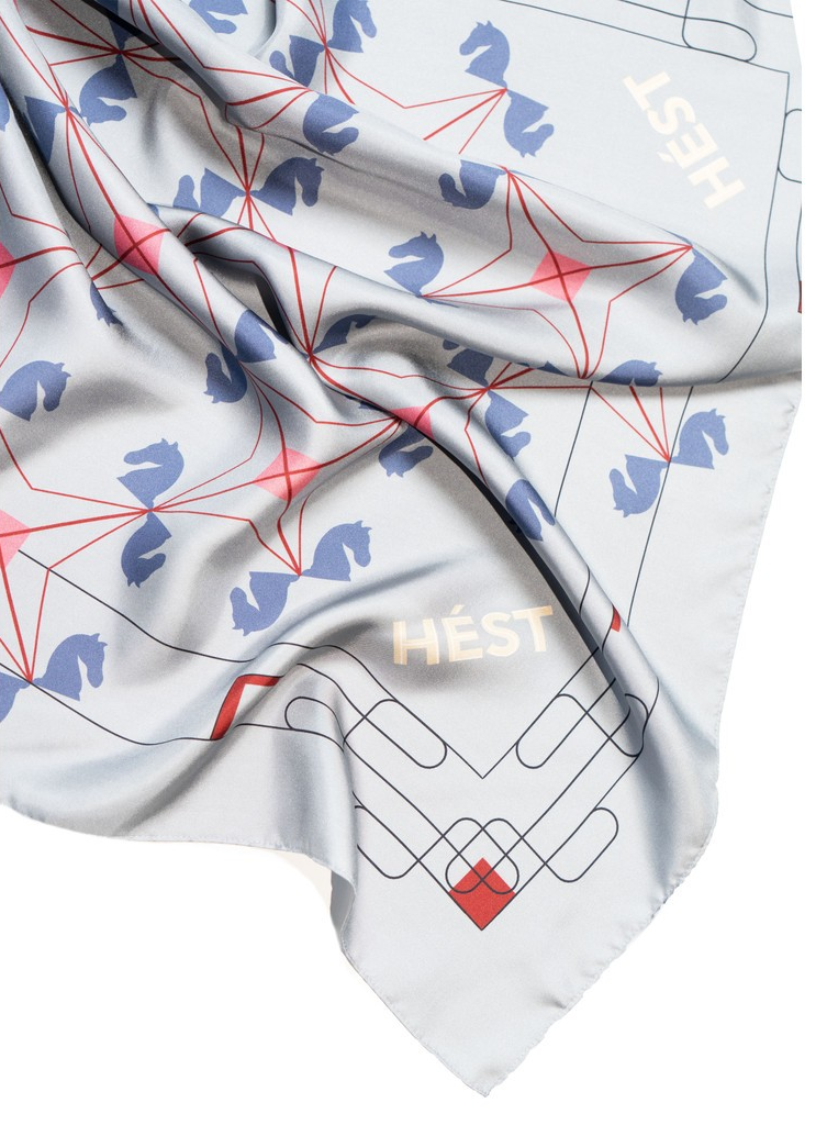 Eliza Silk Scarf Small - Titanium - Hést