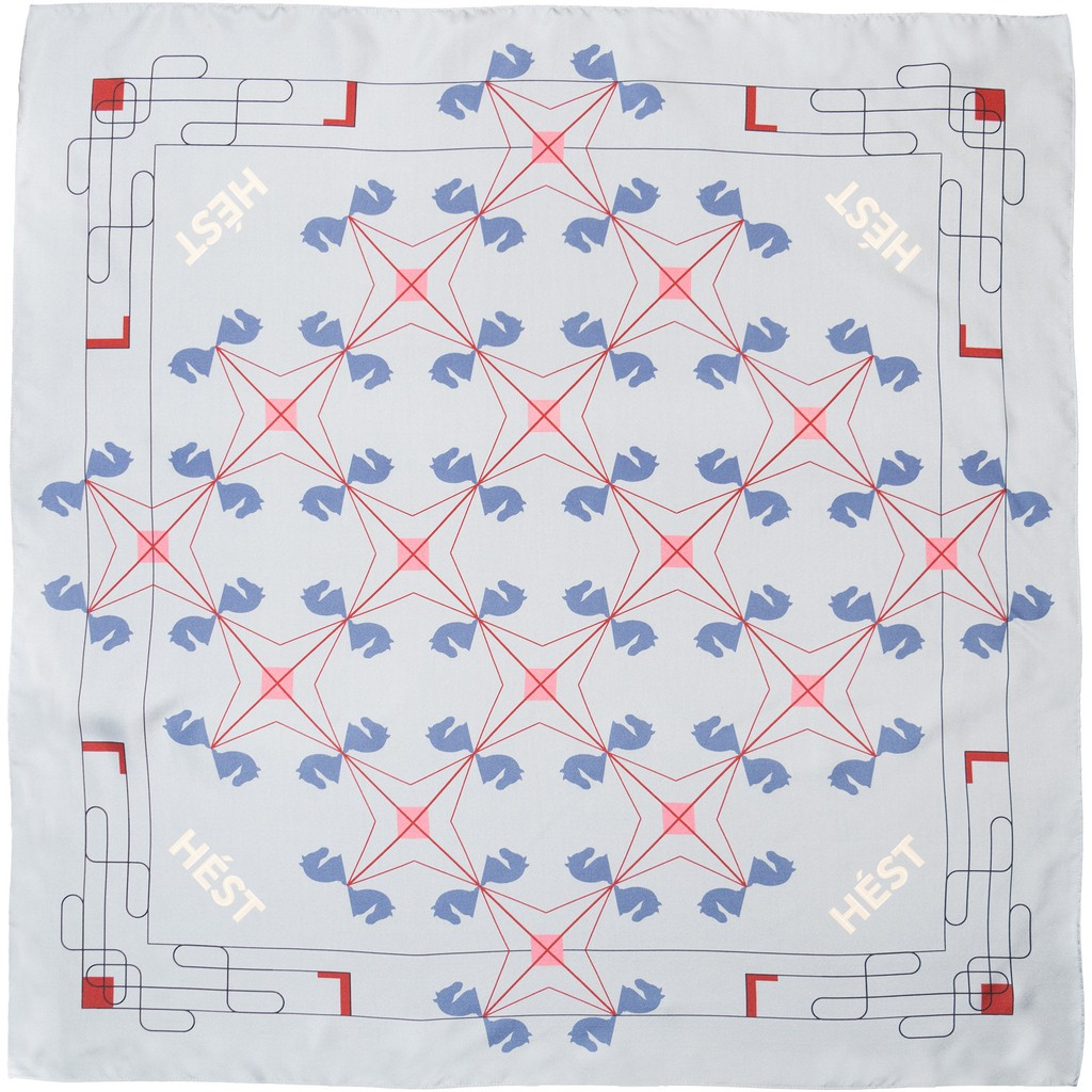 Eliza Silk Scarf Small - Titanium - Hést - 3