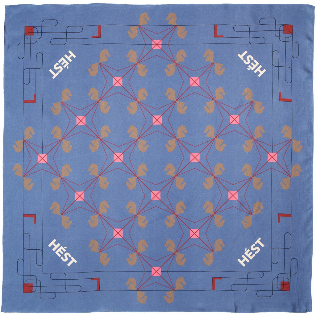 Eliza Silk Scarf Small - Nightshadow Blue - Hést - 3