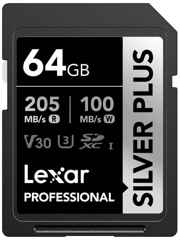 Lexar SDXC Professional SILVER Plus 1066x UHS-I/U3/A2/4K R205/W100 (V30) 64GB