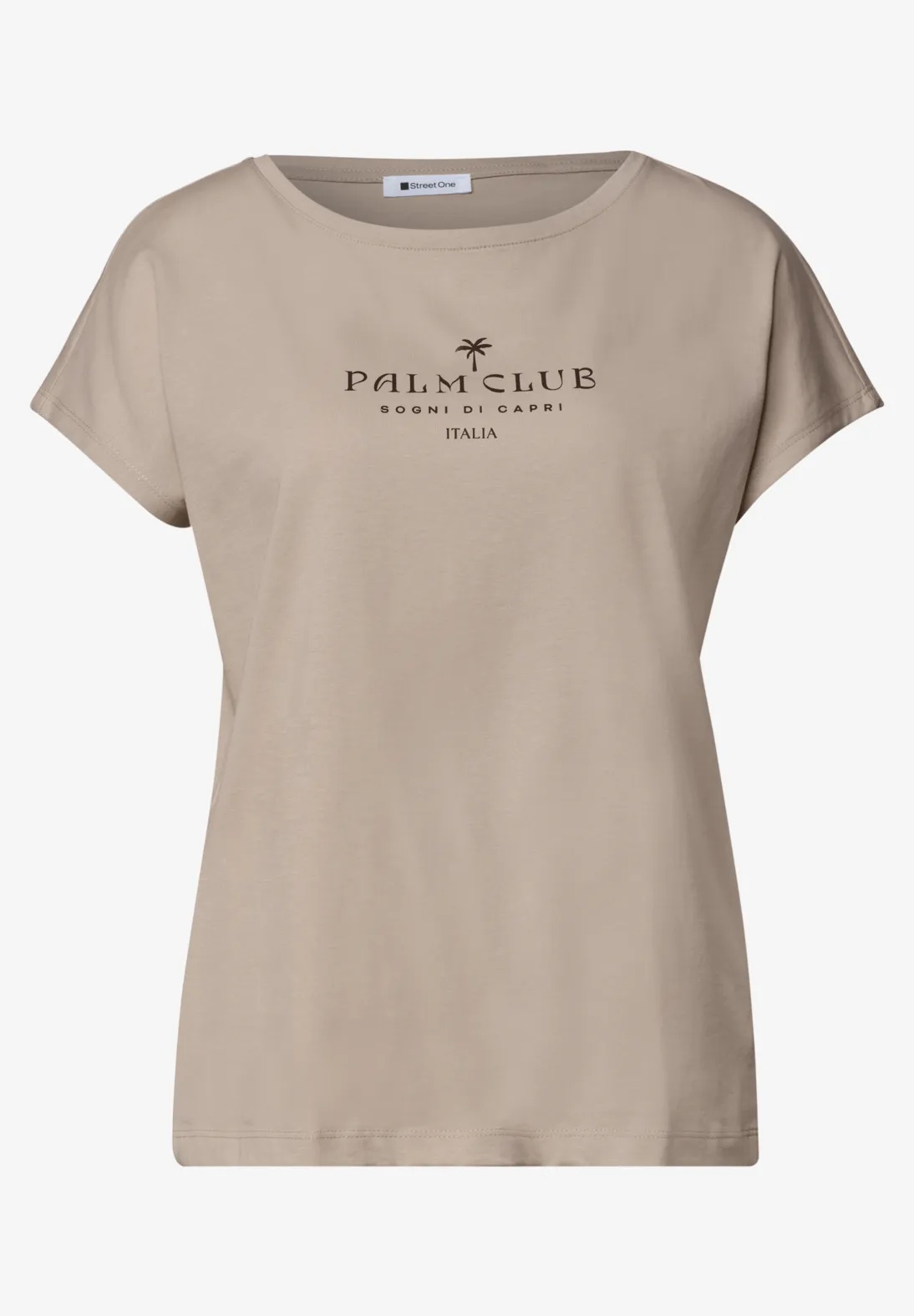 Basic Wording Print Shirt - Clay Sand - Street One - 4
