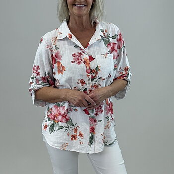 Kelly blus vit mönstrad one size