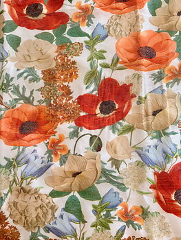 Vintagetyg -  organza blomsterprakt bit nr 1