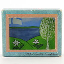 Heljä Liukko-Sundström (Lasikortti 2003) Glass Card "Spring in Finland" 8 cm <with Box>