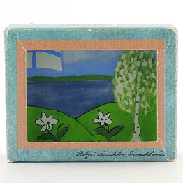 Heljä Liukko-Sundström (Lasikortti 2003) Glass Card "Spring in Finland" 8 cm <with Box>