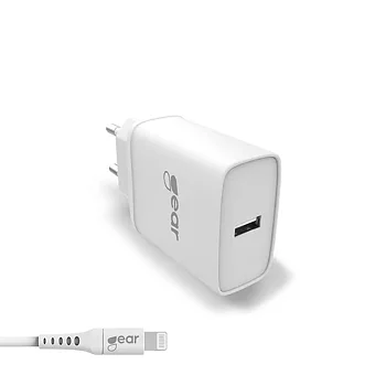 Laddare 1xUSB-A+Lightning 1m