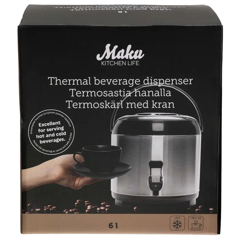 Termosbehållare med kran 6 L - 2