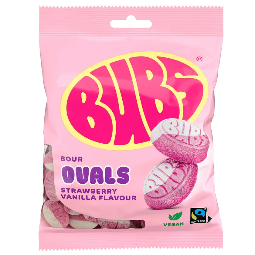 Bubs Straw Vanilla Oval 90gx12