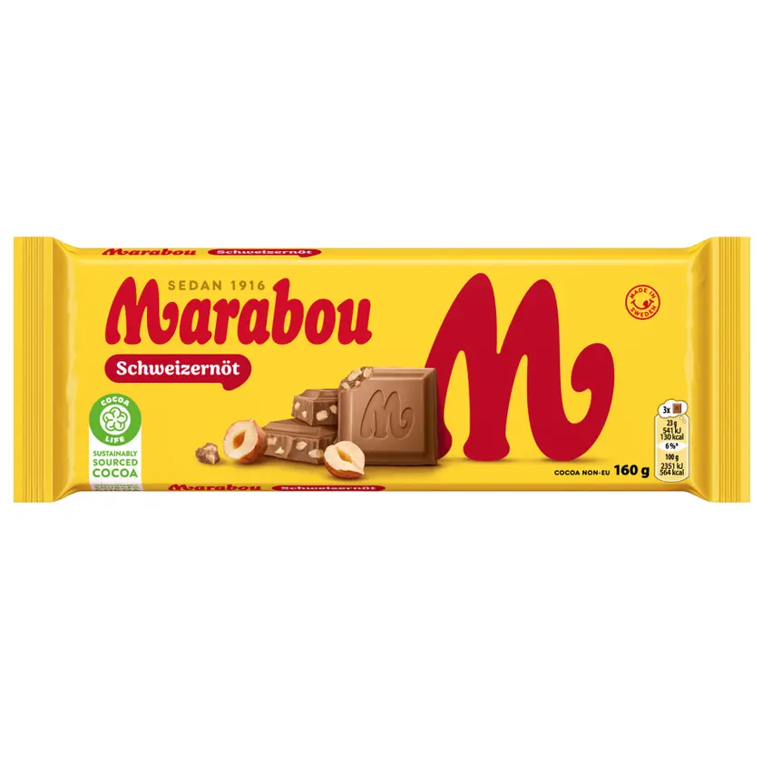Marabou Schweizernöt 160gx15