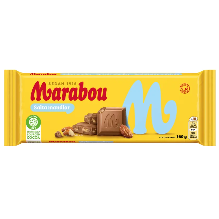 Marabou Salta Mandlar 160gx15