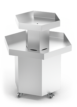 Double-level central counter for fish &amp; seafood