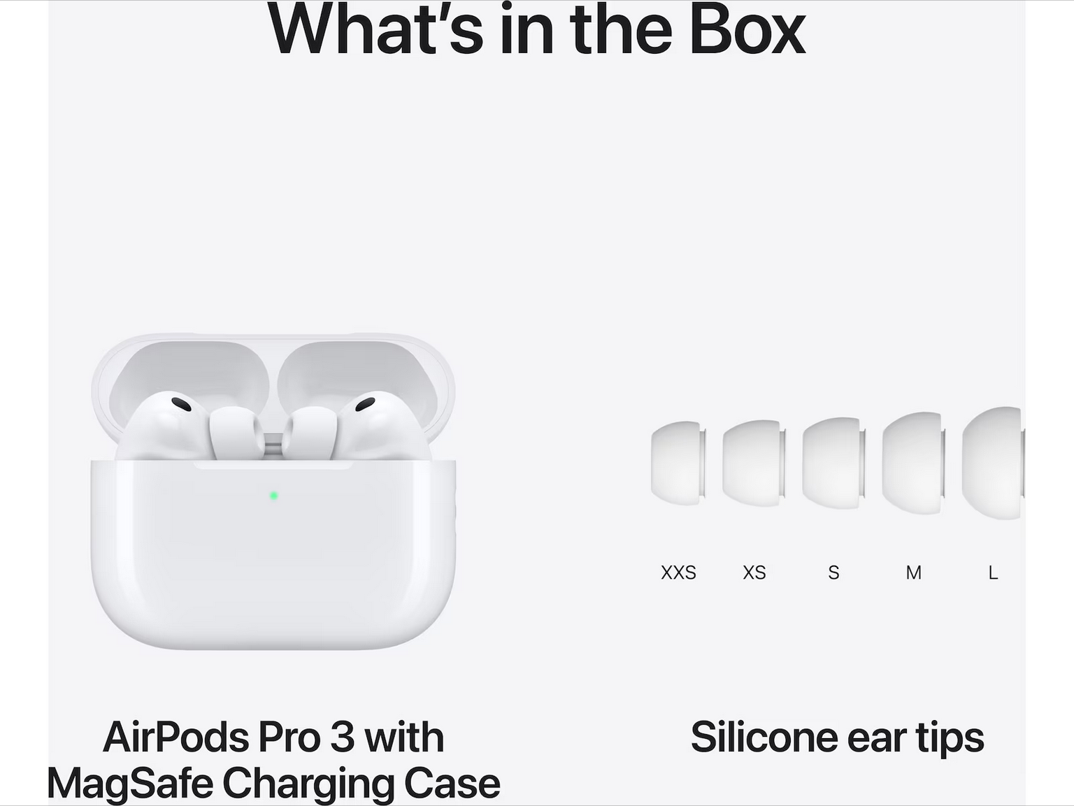 Apple AirPods Pro 3 trådlösa hörlurar, in-ear (vit) - 2