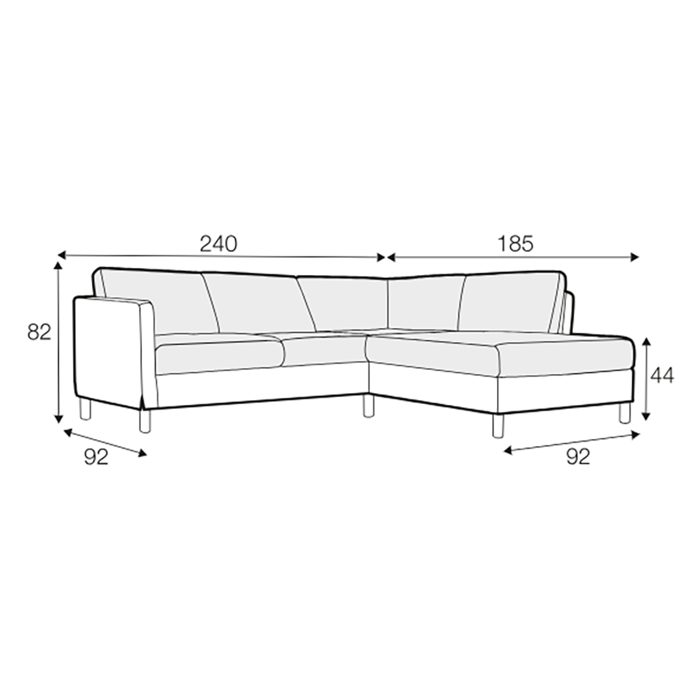Impulse Corner sofa 240x185 cm set 5, (several choices) - Sits - 4