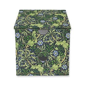 William Morris: Seaweed Flame Tree Memo Block in Box with Drawer