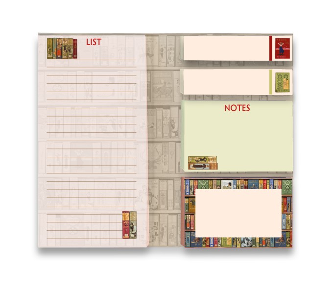 Bodleian Libraries: High Jinks Bookshelves Flame Tree Sticky Notes Folder - 2