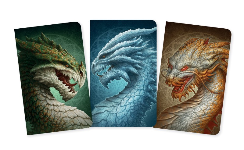 Dragons by Kerem Beyit Set of 3 Mini Notebooks - 2