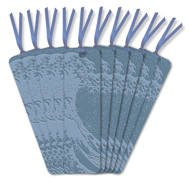 Katsushika Hokusai: The Great Wave Artisan Art Vegan Leather Bookmarks (pack of 10) - 2