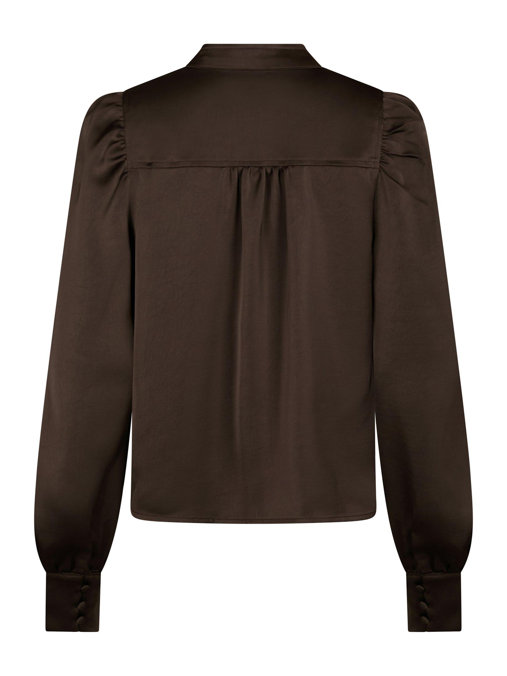Rosslyn Heavy Sateen Blouse Dark brown - 2