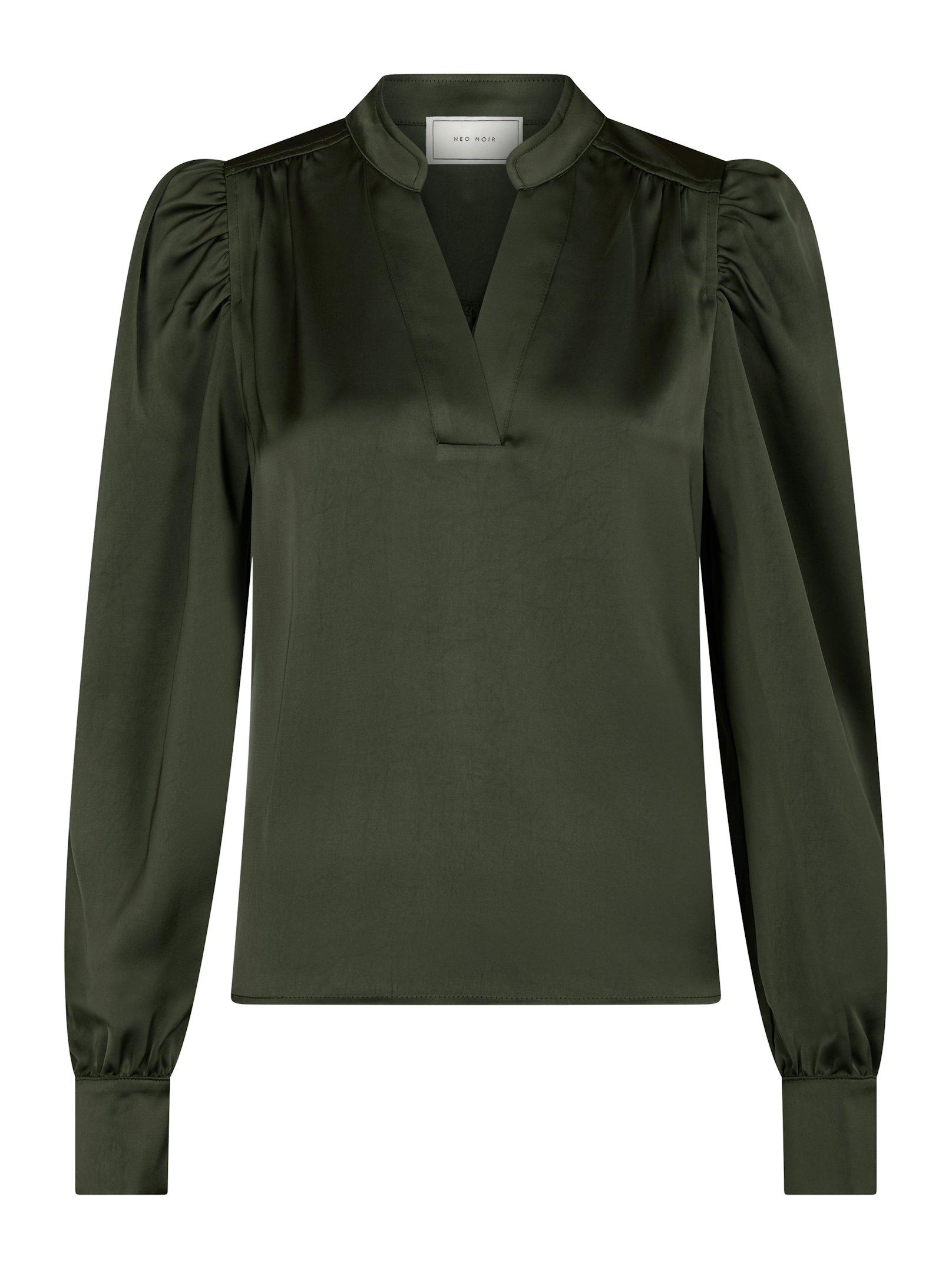 Rosslyn Heavy Sateen Blouse Deep Green