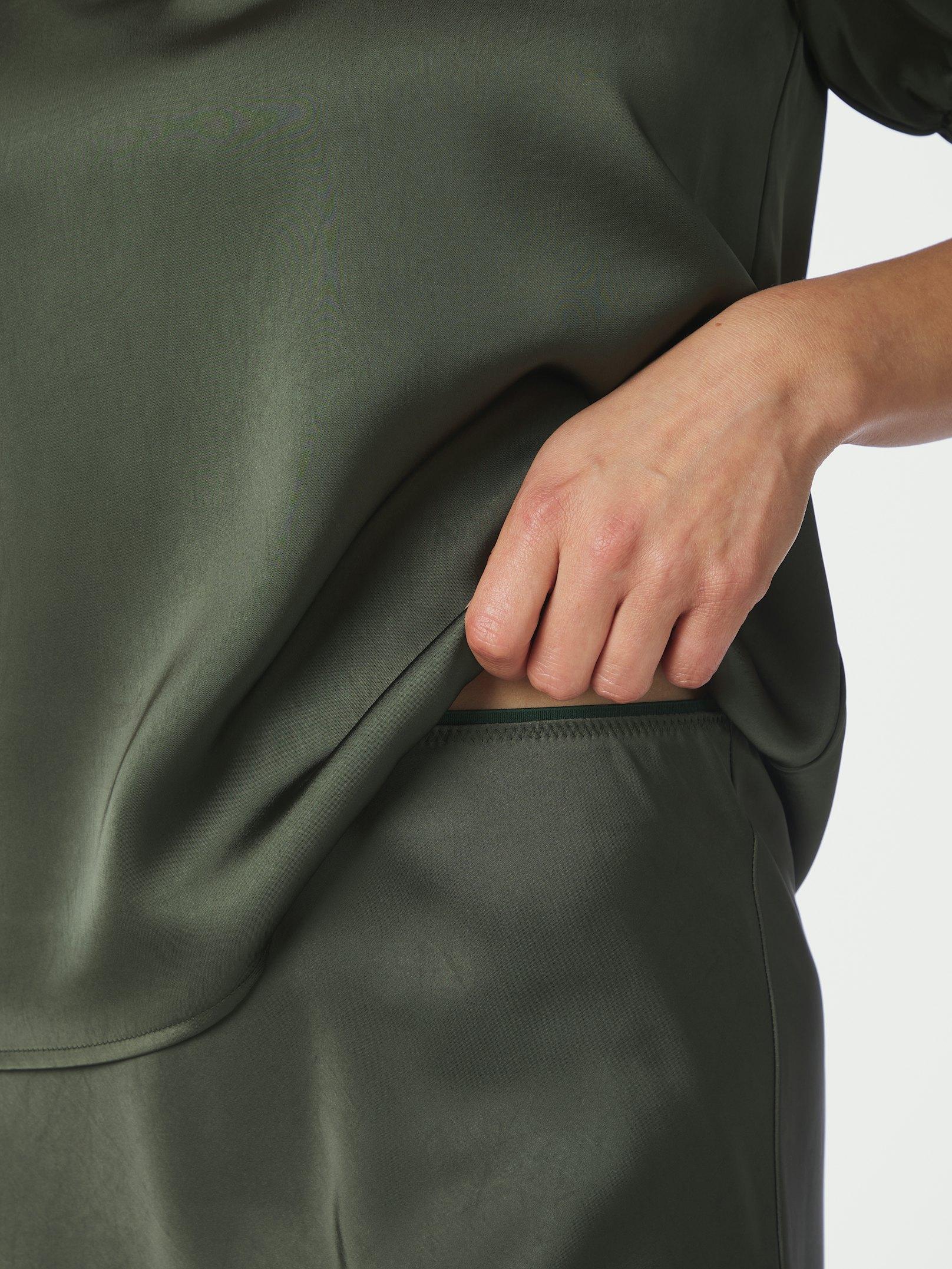 Vicky Heavy Sateen Skirt Deep Green - 6