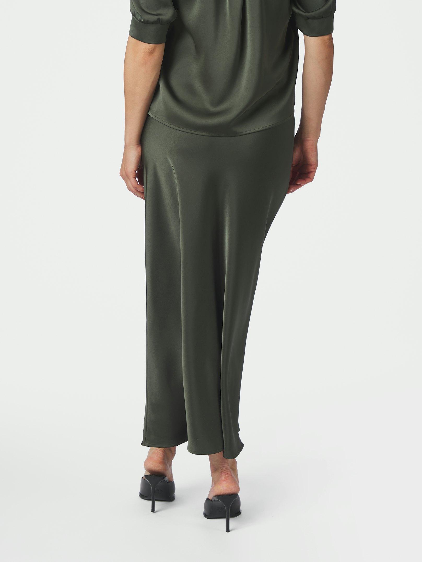 Vicky Heavy Sateen Skirt Deep Green - 4