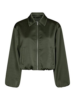 Denielle Heavy Sateen Jacket Deep Green