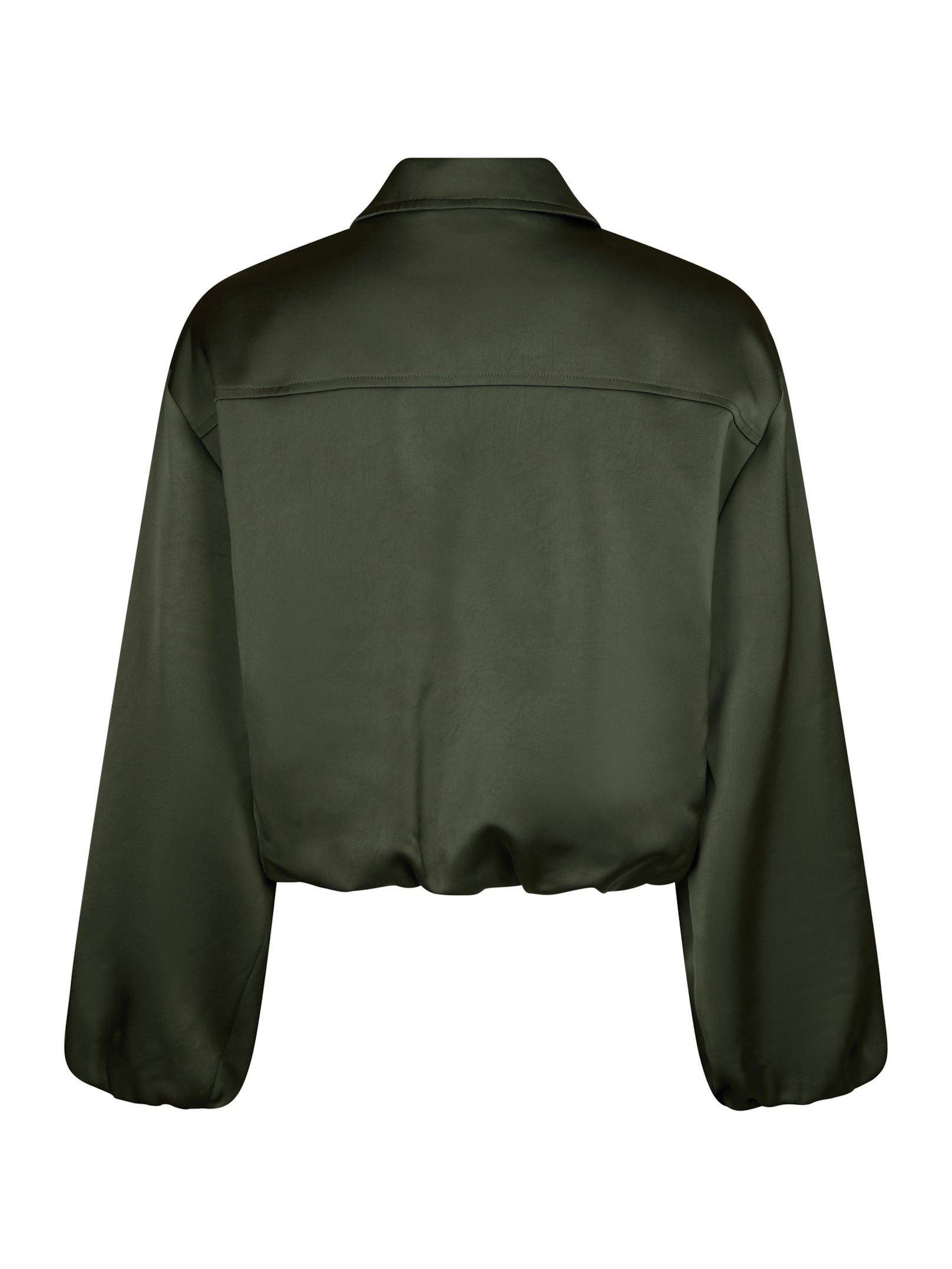 Denielle Heavy Sateen Jacket Deep Green - 2