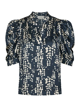 Roella Scatter Print Blouse Navy