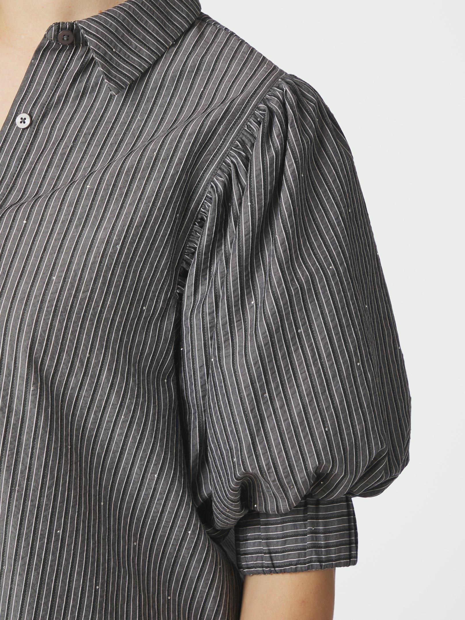 Etta Stripe B Shirt Dark Grey - 6