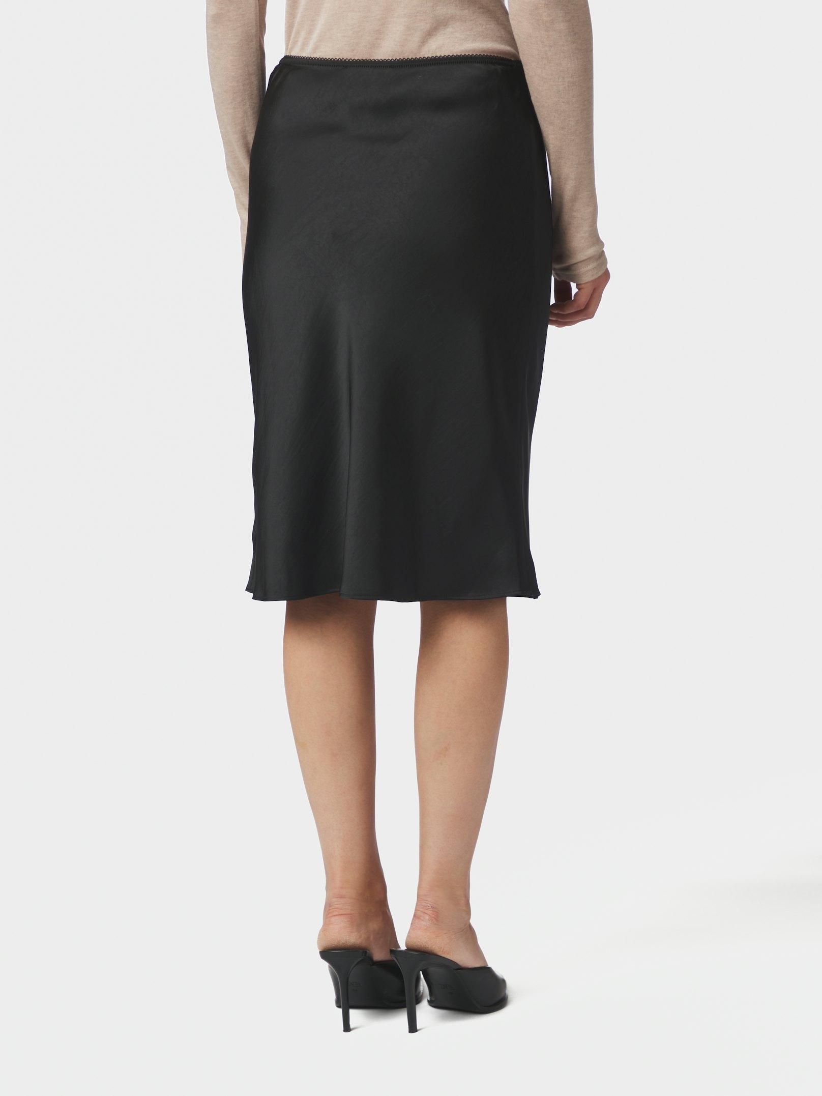 Mindie Heavy sateen Skirt Black - 4